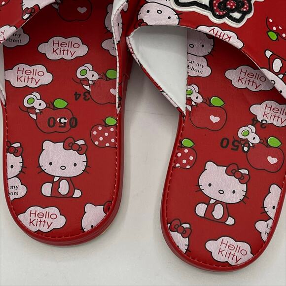 Hello Kitty Kids Slides in Red/Multi Size 3/34 - Picture 5 of 6